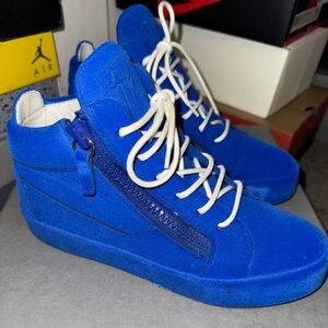 Blue High-Top Sneakers